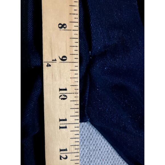 Custom Womens Denim Roughrider Pant Suit Large Jacket 28X30 Dark Wash Suede Trim - Picture 9 of 11